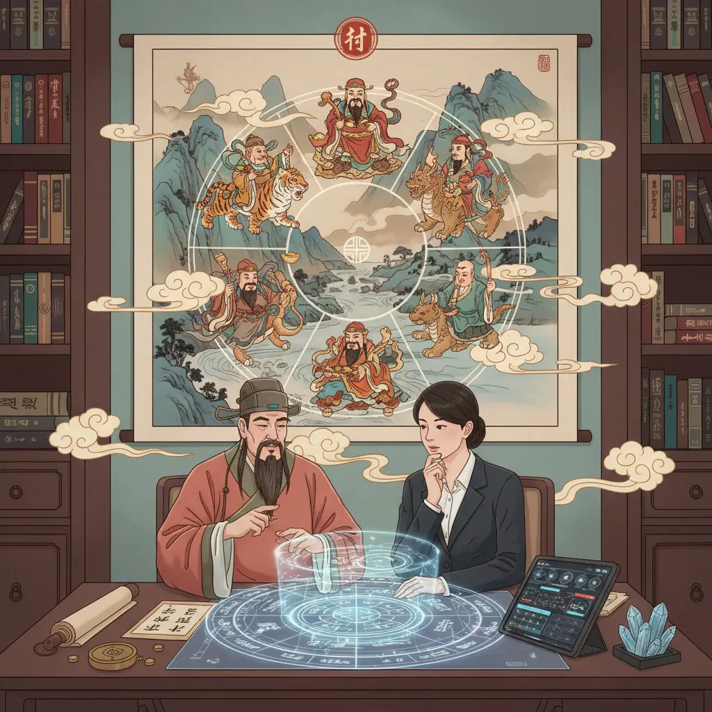 命理諮詢 - 五路財神招財佈局