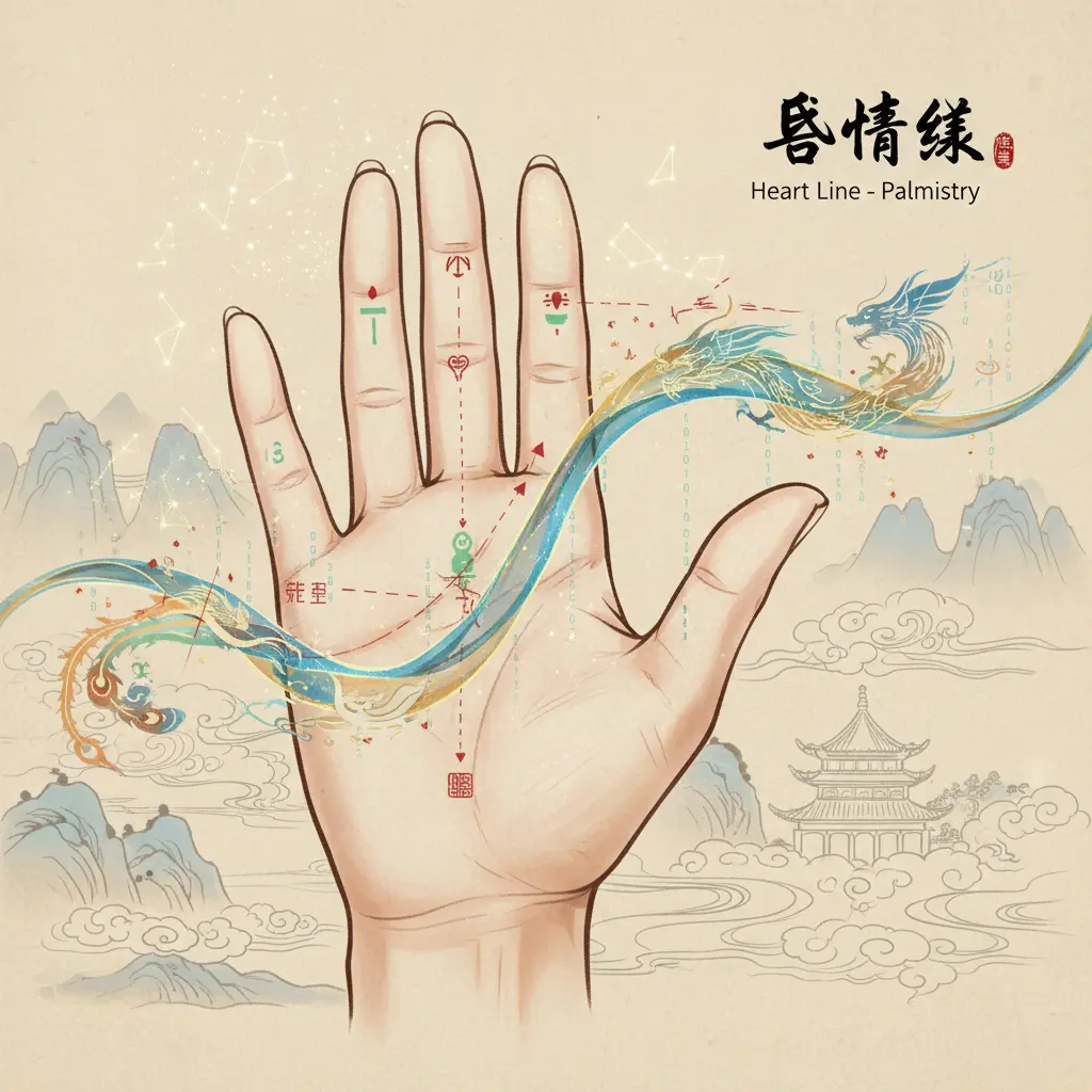 掌相 - 感情線