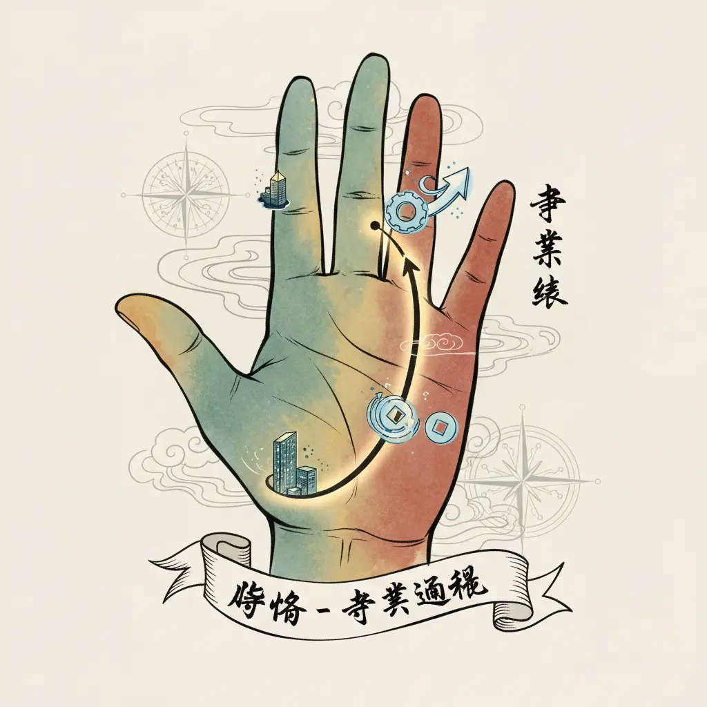 掌相 - 事業線