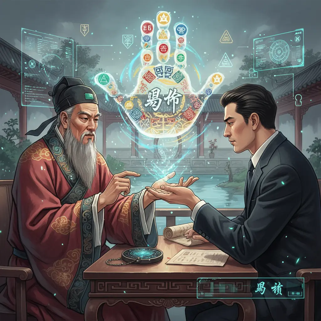 風水師傅 - 掌相