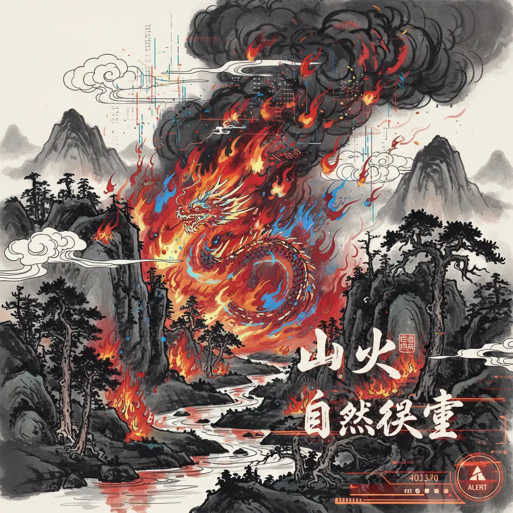 自然災害 - 山火